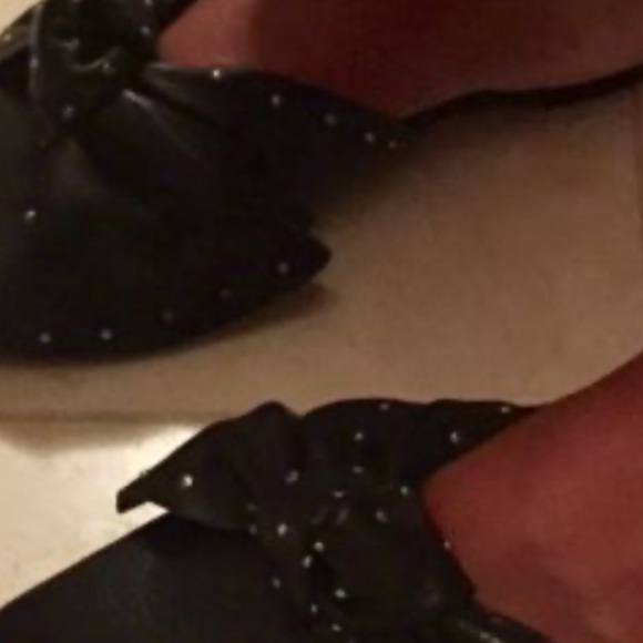 Rebecca Minkoff Black Studded Leather Mules - Picture 4 of 5